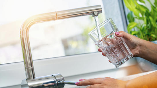 Kitchen tap.