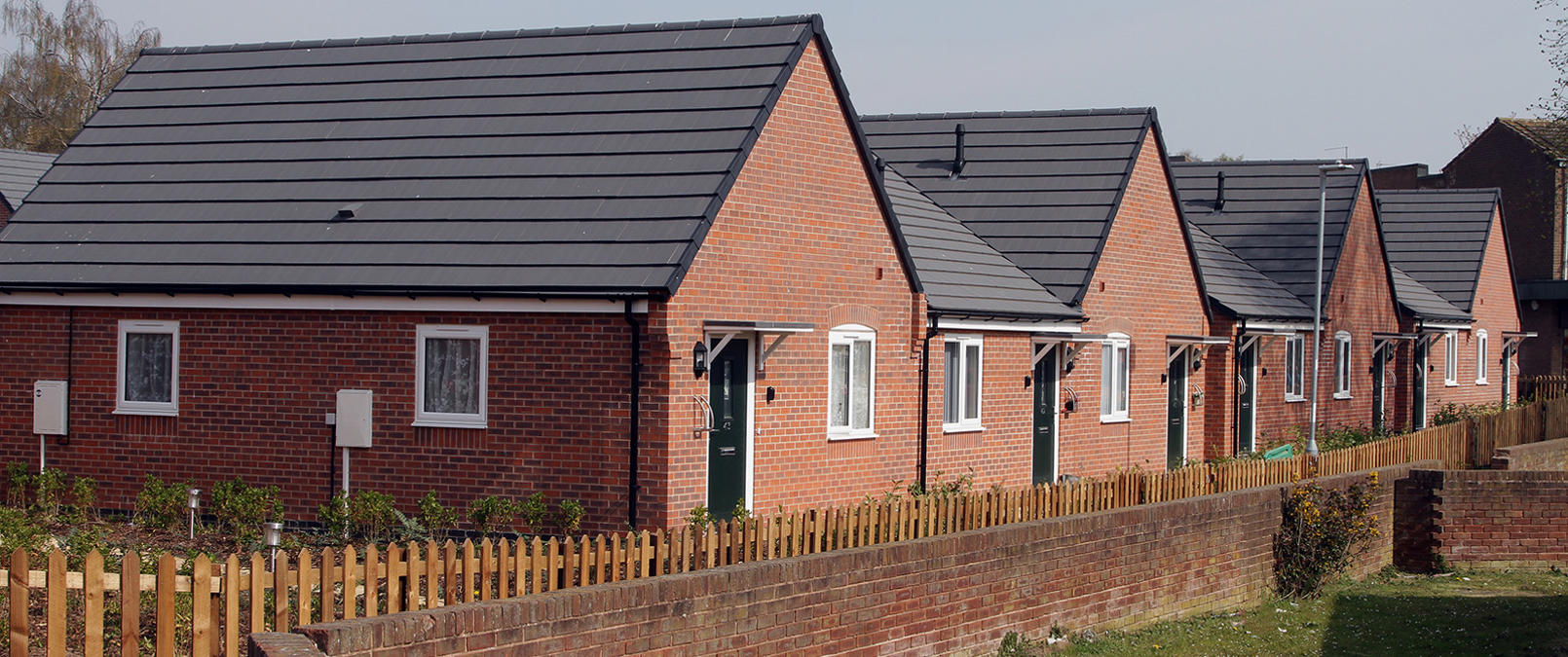 Monmouth Court row of bungalows