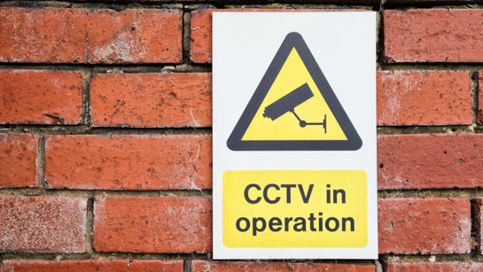 Cctv Sign On Wall