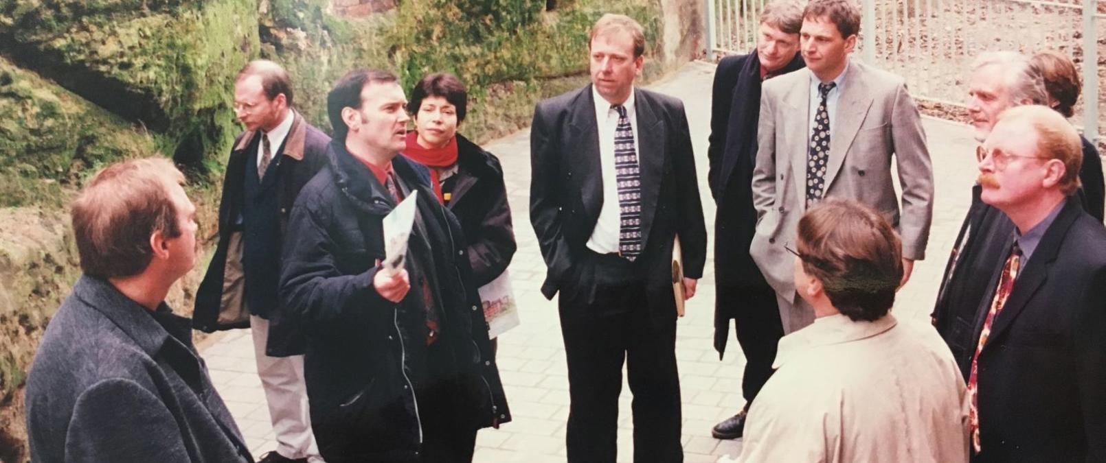 Richard Giving A Tour Of Trivett Square