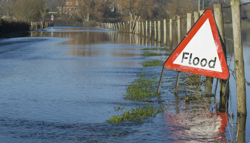 Flooded road