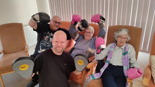 Old residents get moving in fitness class