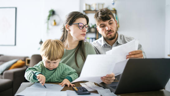 Family With Paperwork