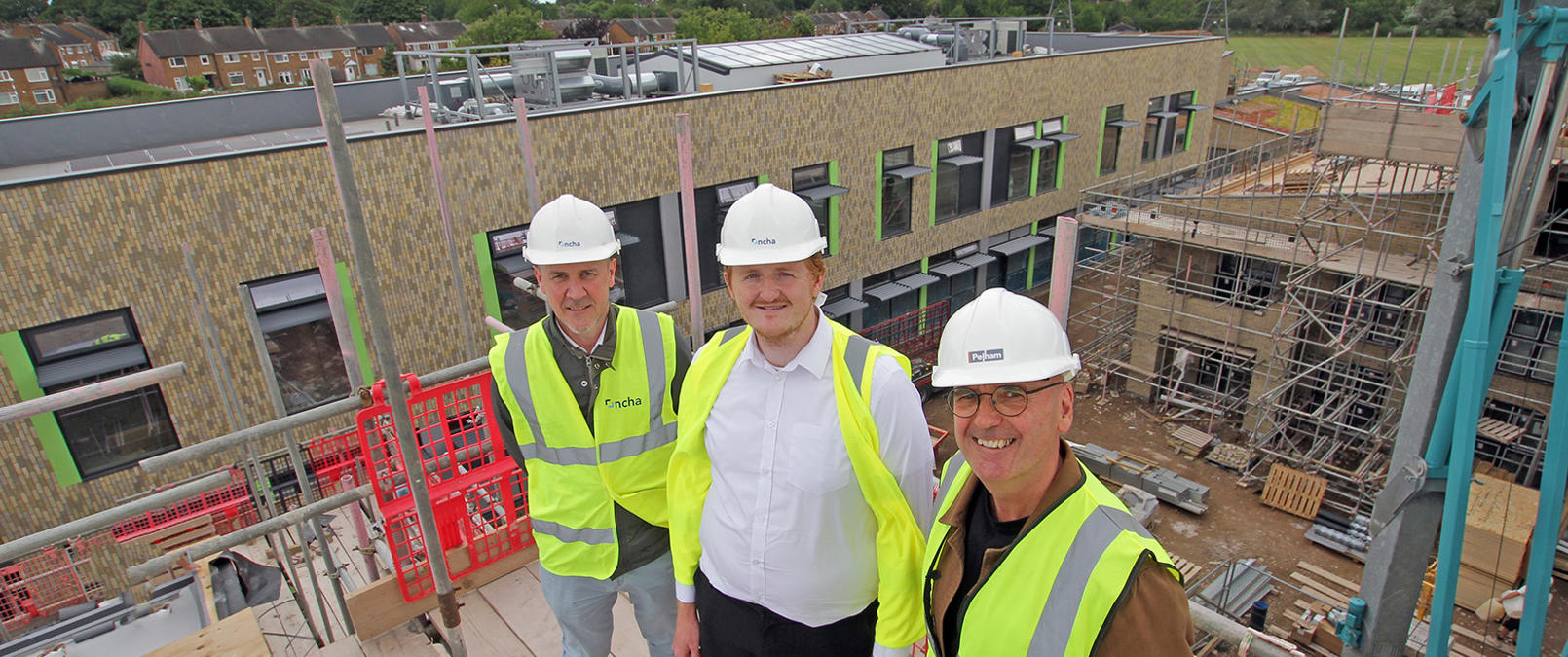 Cllr Jay Hayes on Farnborough Court roof